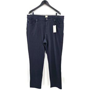 New Swet Tailor 5 Pocket Pants Mens 40x32 Dark Navy Blue Stretch Casual